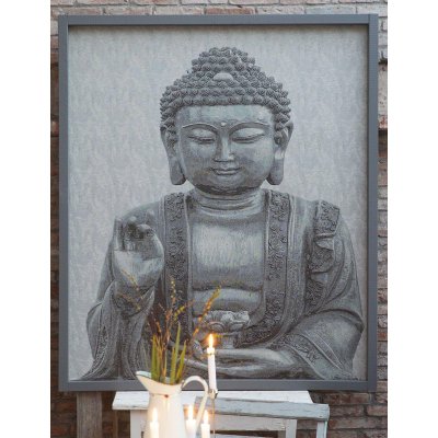 Buddha-viitta 140 x 160 cm - harmaa