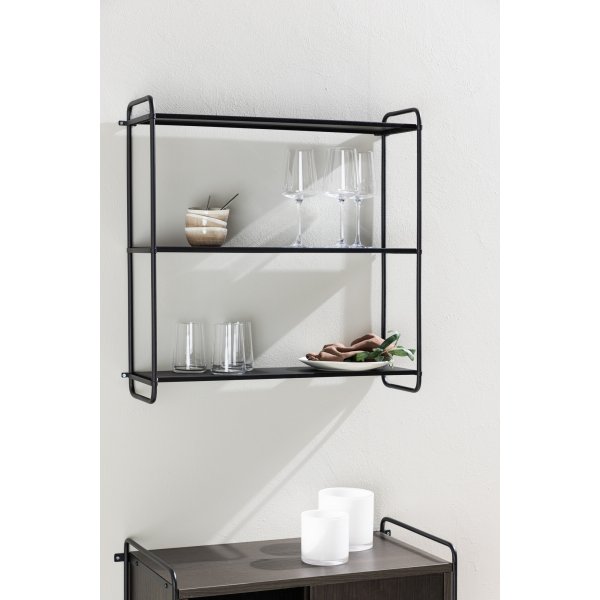Lyon seinähylly 63 x 62 cm - Musta Lyon seinähylly 63 x 62 cm - Musta