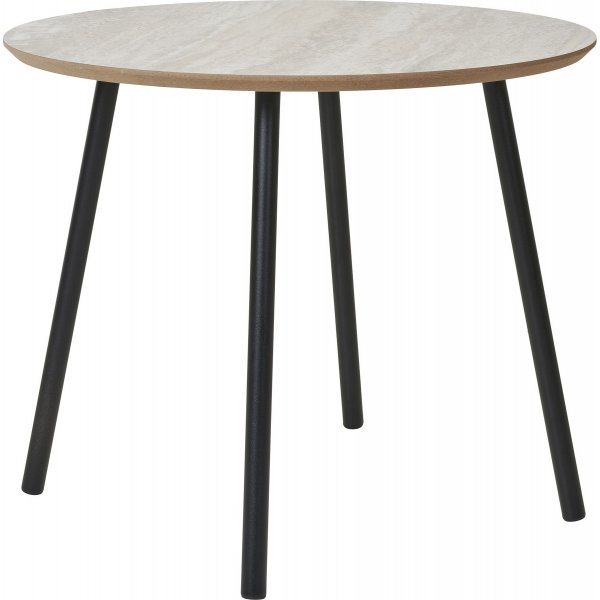 Aalst sohvapyt 55 cm - Musta/beige