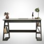 Lungo kirjoituspyt 140 x 60 cm - Antrasiitti/valkoinen