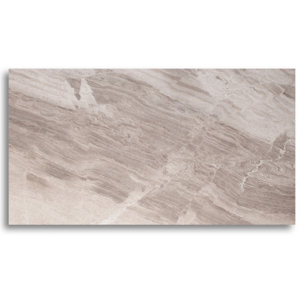 Heritage Kitchen Island marmorinen kansi - Valkoinen runko / harmaa-beige marmori