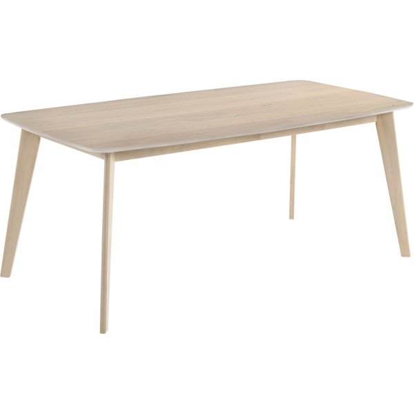 Ruokailuryhmä, valkoiseksi maalattu; Keittiön pöytä 180 x 90 cm ja 6 tuolia Ruokailuryhmä, valkoiseksi maalattu; Keittiön pöytä 180 x 90 cm ja 6 tuolia