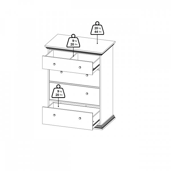 North-lipasto, jossa 4 laatikkoa - Mattamusta