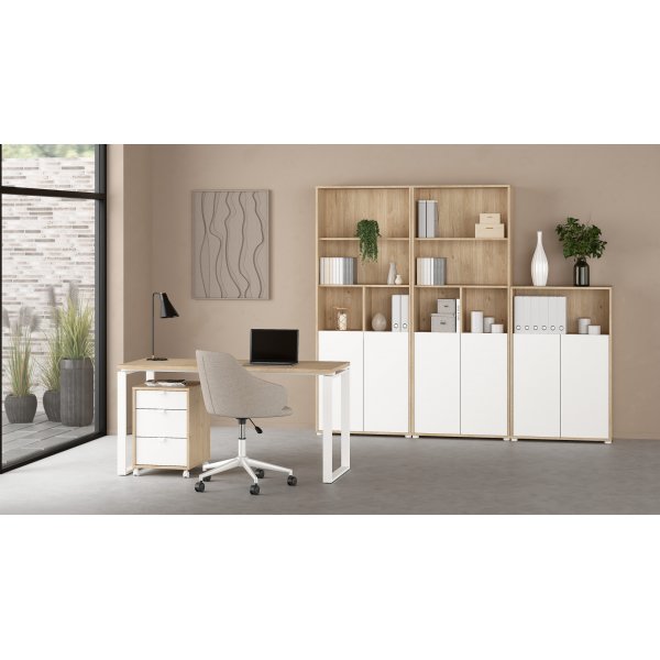 Kylttilaatikon tulisija - Valkoinen/hikkori Kylttilaatikon tulisija - Valkoinen/hikkori