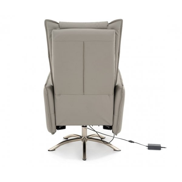 Sähköinen nojatuoli harmaata PU-muovia Sähköinen nojatuoli harmaata PU-muovia