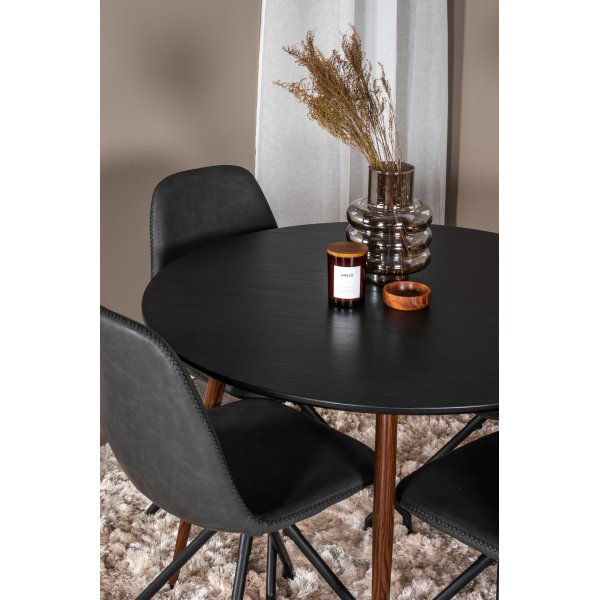 Kntyv Bridge-ruokailutuoli - musta PU