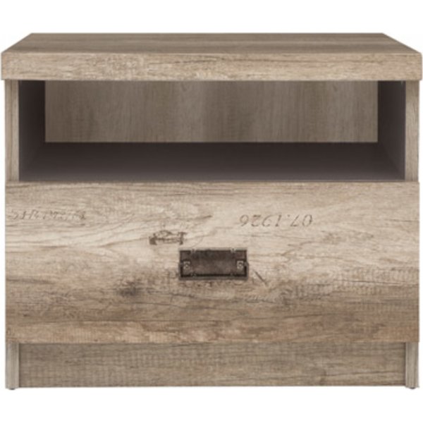 Malcolm yöpöytä - tammi/harmaa Malcolm yöpöytä - tammi/harmaa