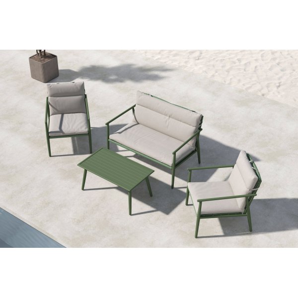 Mazzaro sohvasarja - Vihre/beige