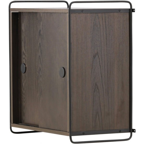 Paris-seinkaappi 68 x 60 cm - Musta/Mocca