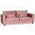 Kolmen istuttava Adore-loungesohva - Dusty pink (Sametti) + Huonekalujen jalat