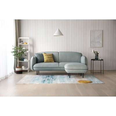 Catta 3-istuttava sohva jalustalla - Vaaleansininen + Huonekalujen tahranpoistoaine
