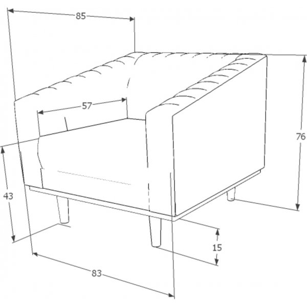 Alden nojatuoli - Oranssi sametti