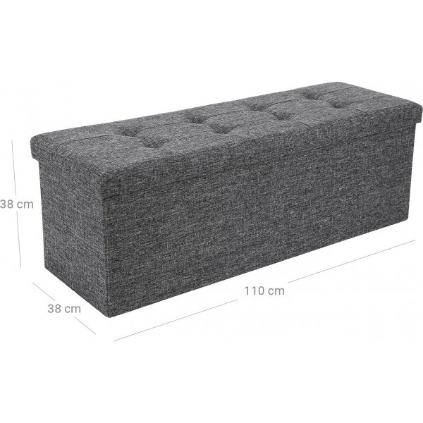 Joar penkki silytystilalla 110 cm - Tummanharmaa