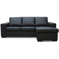 Solna Divaani Sohva Oikea - Musta Nahka (Bonded) Solna Divaani Sohva Oikea - Musta Nahka (Bonded)
