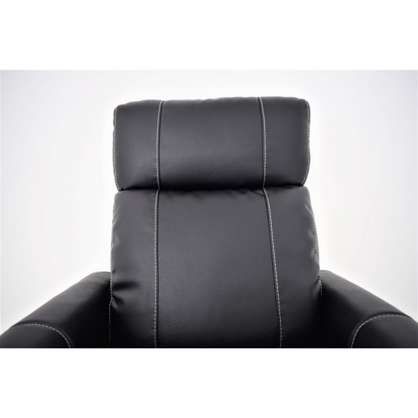 Enjoy Elof Sähköinen lepotuoli - Nojatuoli musta eco-nahka + Huonekalujen tahranpoistoaine Enjoy Elof Sähköinen lepotuoli - Nojatuoli musta eco-nahka + Huonekalujen tahranpoistoaine