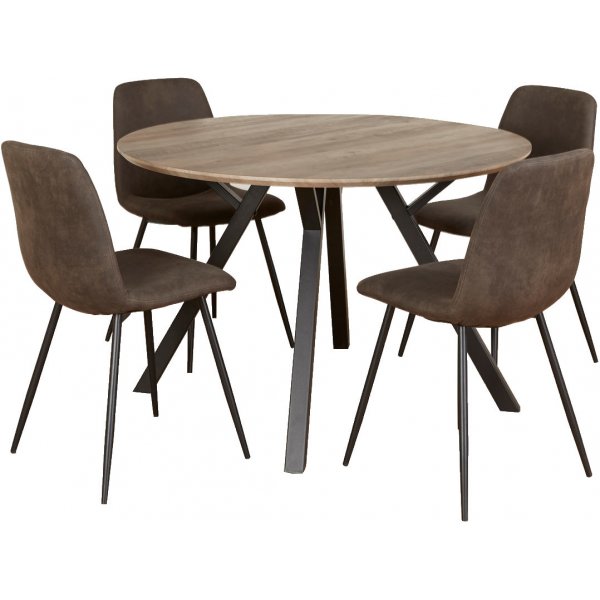 Smokey-ruokapyt 120 cm - Harmaapetsattu tammi