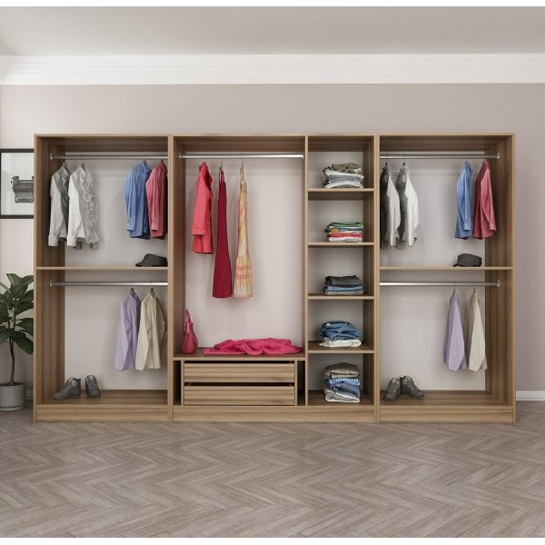 Cikani vaatekaappi 315x52x210 cm - Tammi