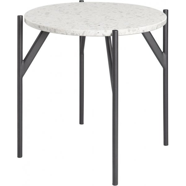 Terrazzo sivupyt 50 cm - Terrazzo Bianco & pohja AIR musta metalli