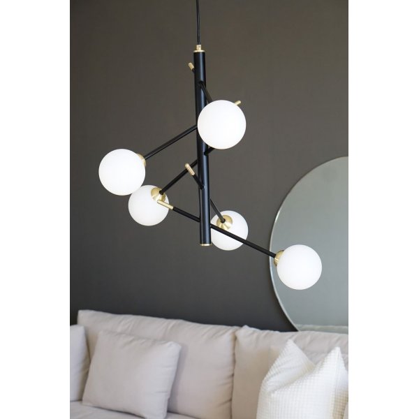 Acrobat kattovalaisin - Musta/matta messinki/opaali Acrobat kattovalaisin - Musta/matta messinki/opaali