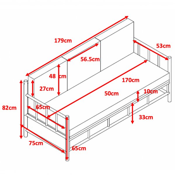 Lovn-loungesetti bambusta