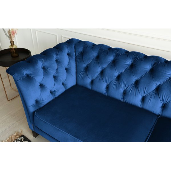 Kolmen istuttava sohva Milton Chesterfield - Tummansininen sametti + Huonekalujen tahranpoistoaine Kolmen istuttava sohva Milton Chesterfield - Tummansininen sametti + Huonekalujen tahranpoistoaine