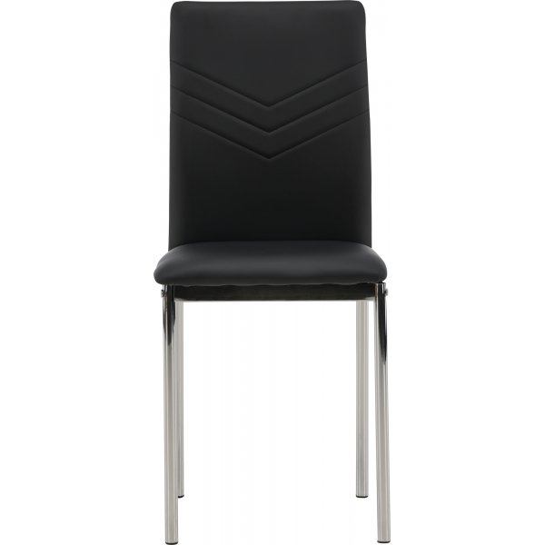 Lily ruokapydn tuoli - Musta PU/kromi