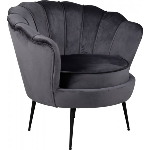 Ballini-nojatuoli - Tummanharmaa sametti