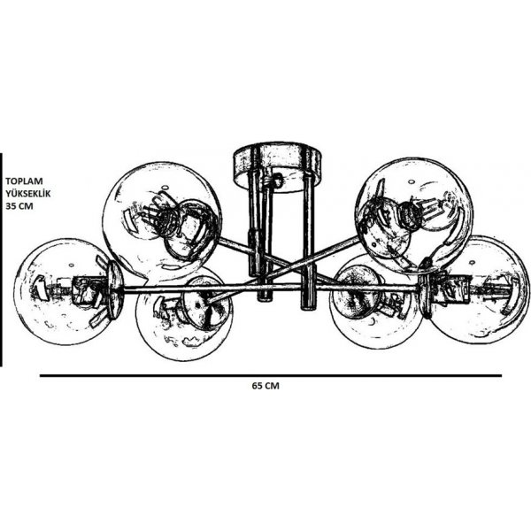 Dolunay kattovalaisin 6 - valkoinen Dolunay kattovalaisin 6 - valkoinen