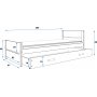 Bartek juniorisnky silytyslaatikolla 90 x 200 cm - Kaikki vrit