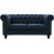 Herron blue 2-istuttava chesterfield sohva