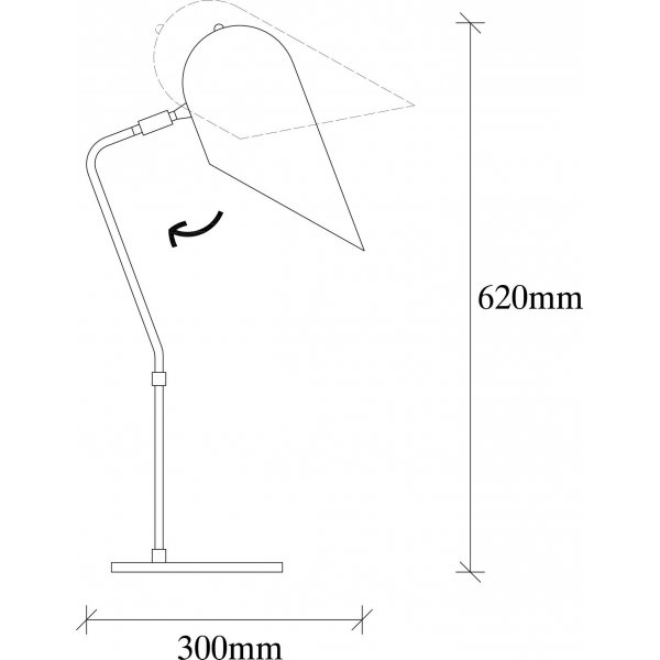 Kesik p�yt�valaisin - Musta/kulta