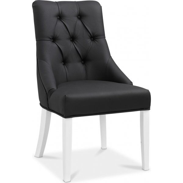 Tuva EUR -ruokatuoli - Musta keinonahka Tuva EUR -ruokatuoli - Musta keinonahka