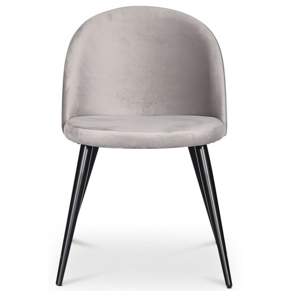 Zeus tuoli - Musta / vaaleanharmaa sametti Zeus tuoli - Musta / vaaleanharmaa sametti