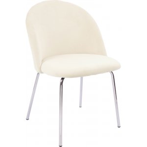 Plaza velvet -tuoli - Beige / Kromi + Huonekalujen jalat Plaza velvet -tuoli - Beige / Kromi + Huonekalujen jalat