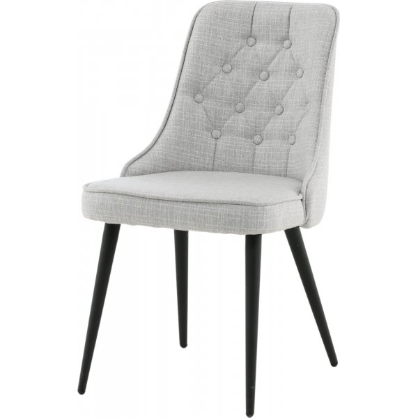 Alice Deluxe ruokatuoli - Vaaleanharmaa/musta