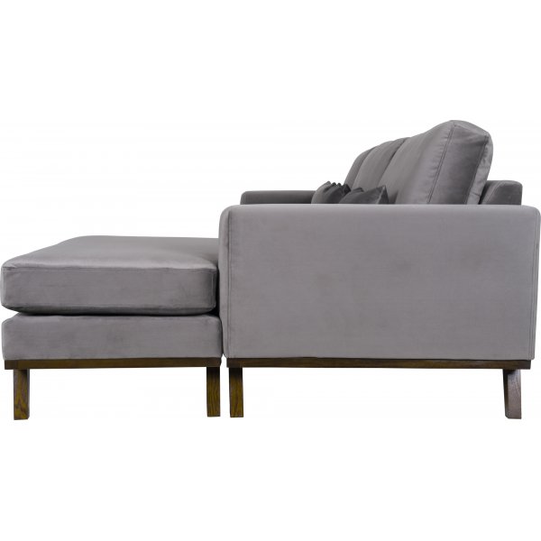Harmaa samettisohva - Copenhagen + Huonekalujen tahranpoistoaine Harmaa samettisohva - Copenhagen + Huonekalujen tahranpoistoaine