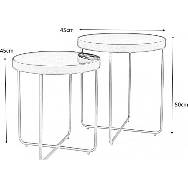 Atena sivupöytä Ø45/40 cm - Musta Atena sivupöytä Ø45/40 cm - Musta