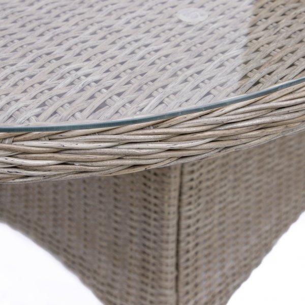 Ulkoryhm: 8 tuolia ja ruokapyt 230 x 100 cm rottinki - Menton/Mercury