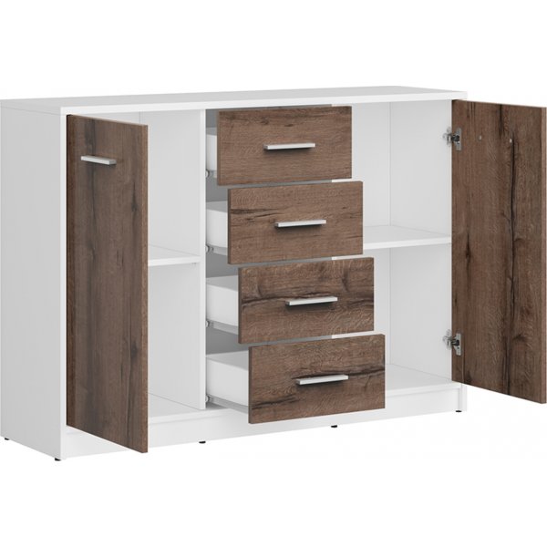 Nepo Plus säilytyskalusteet - Valkoinen/tumma tammi Nepo Plus säilytyskalusteet - Valkoinen/tumma tammi