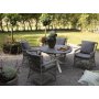 Provence ulkoiluryhm: Scottsdale pyre harmaa/valkoinen ruokapyt 112 cm sislten 4 Provence nojatuolia harmaata synteettis