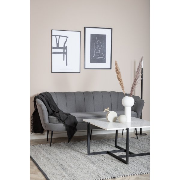 Ballini 3-istuttava sohva - harmaa Ballini 3-istuttava sohva - harmaa