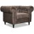 Ashford Chesterfield -nojatuoli - Ruskeaa eco-nahkaa + Huonekalujen hoitosarja tekstiileille