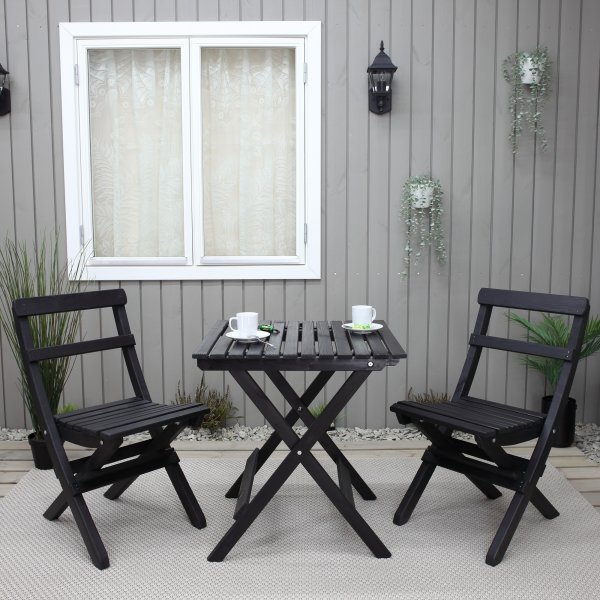 Wilma ruokapöytä 65 x 65 cm - Musta Wilma ruokapöytä 65 x 65 cm - Musta