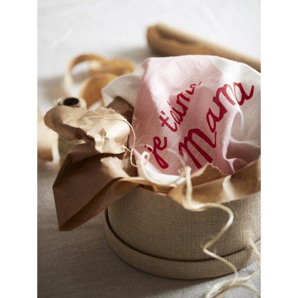 Mama keittiöpyyhe 50 x 70 cm - Pinkki Mama keittiöpyyhe 50 x 70 cm - Pinkki