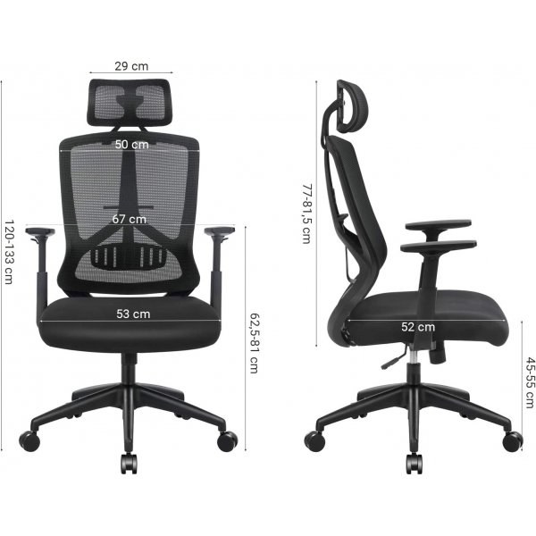 Abram työtuoli - musta Abram työtuoli - musta