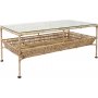 Galice sohvapyt rottinki 100 x 55 cm - Luonto/metalli + Huonekalujen tahranpoistoaine