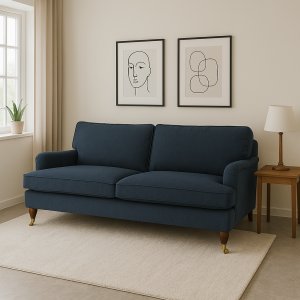 Howard London Premium 3-istuttava suora sohva - Sininen Howard London Premium 3-istuttava suora sohva - Sininen