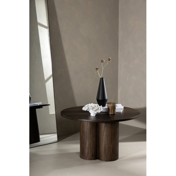 Sohvapyt 80 cm mokkanahka - Olivia