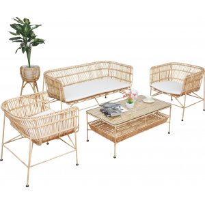 Galice ulkokalusteet ryhm rottinki - Luonto/metalli