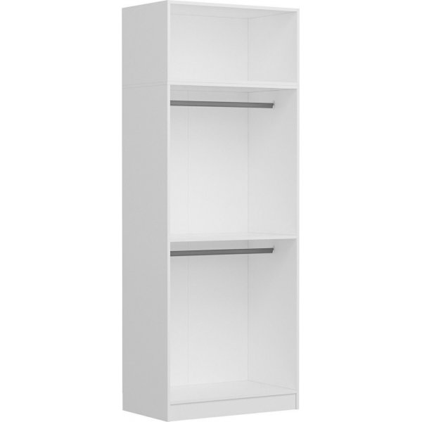 Capeto vaatekaappi yläkaapilla, 90 cm - Valkoinen Capeto vaatekaappi yläkaapilla, 90 cm - Valkoinen